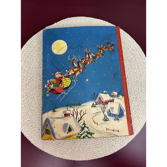 Santa's Workshop Vintage Christmas Pop Up Book White Plains Greeting Card 1951 - Picture 2 of 13